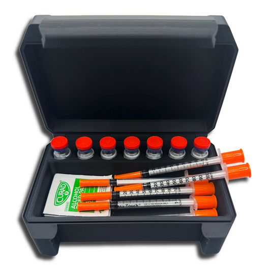 7-Slot Vial Storage Case – Compact Organizer for GLP-1, Peptide & Insulin Supplies