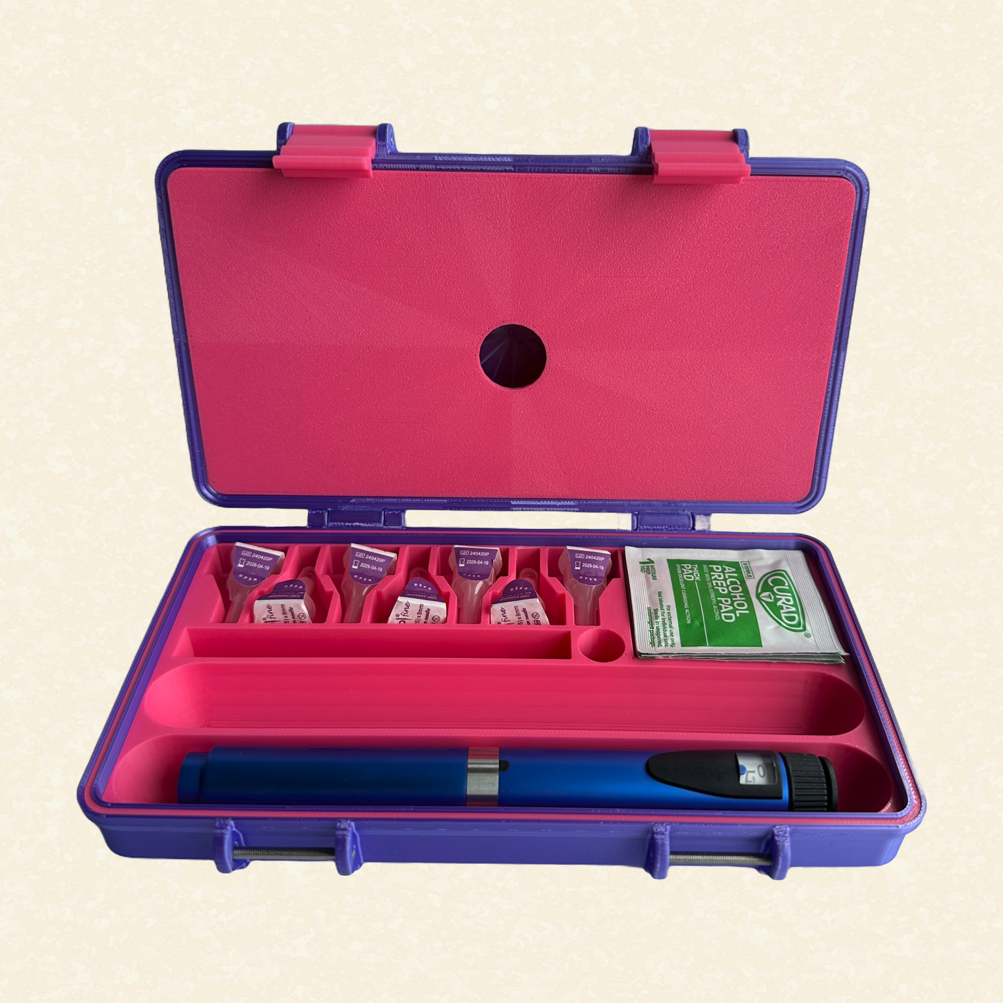 Peptide Pen Carrying Case –Sleek 2 Slot Organizer Travel-Ready Injection Pen