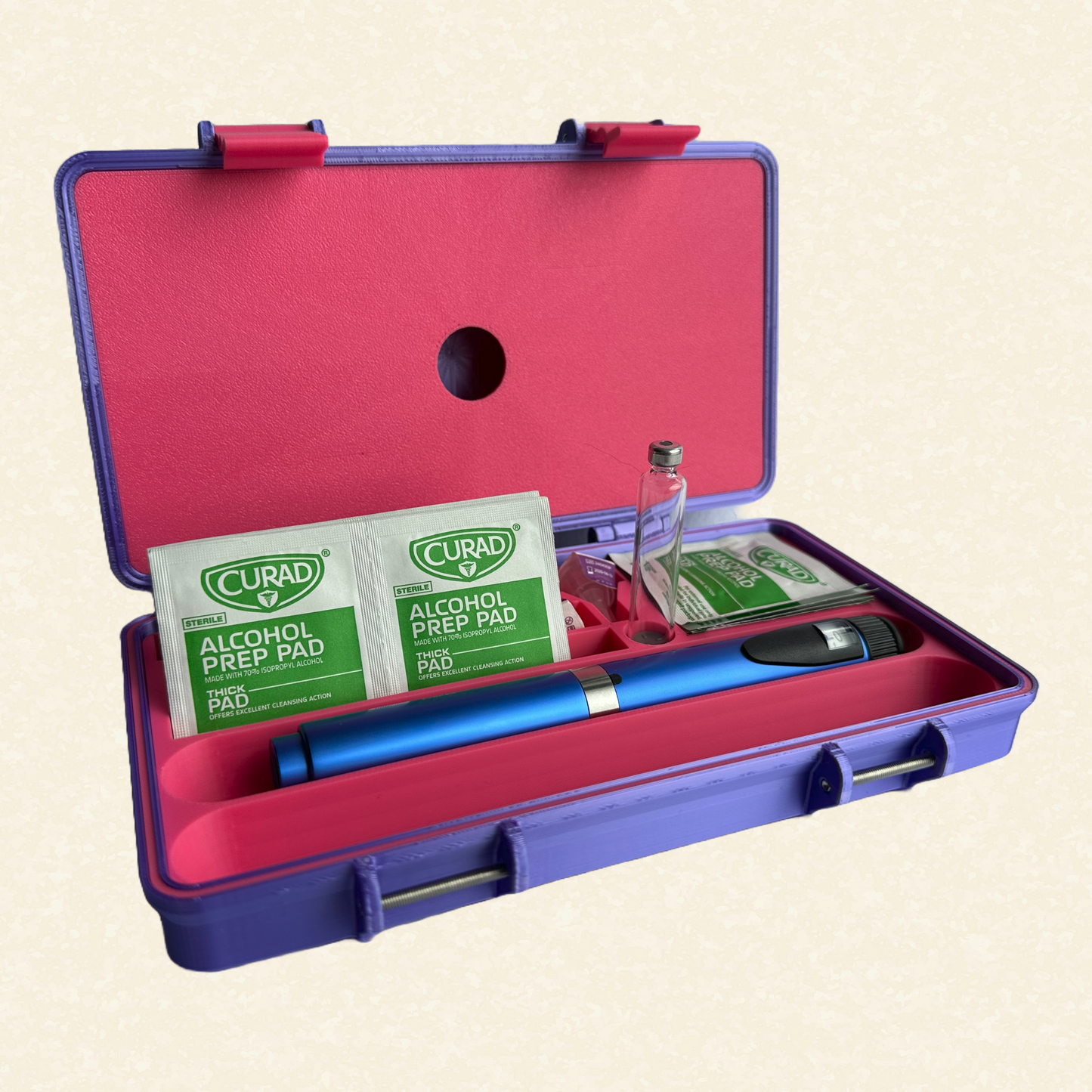 Peptide Pen Carrying Case –Sleek 2 Slot Organizer Travel-Ready Injection Pen