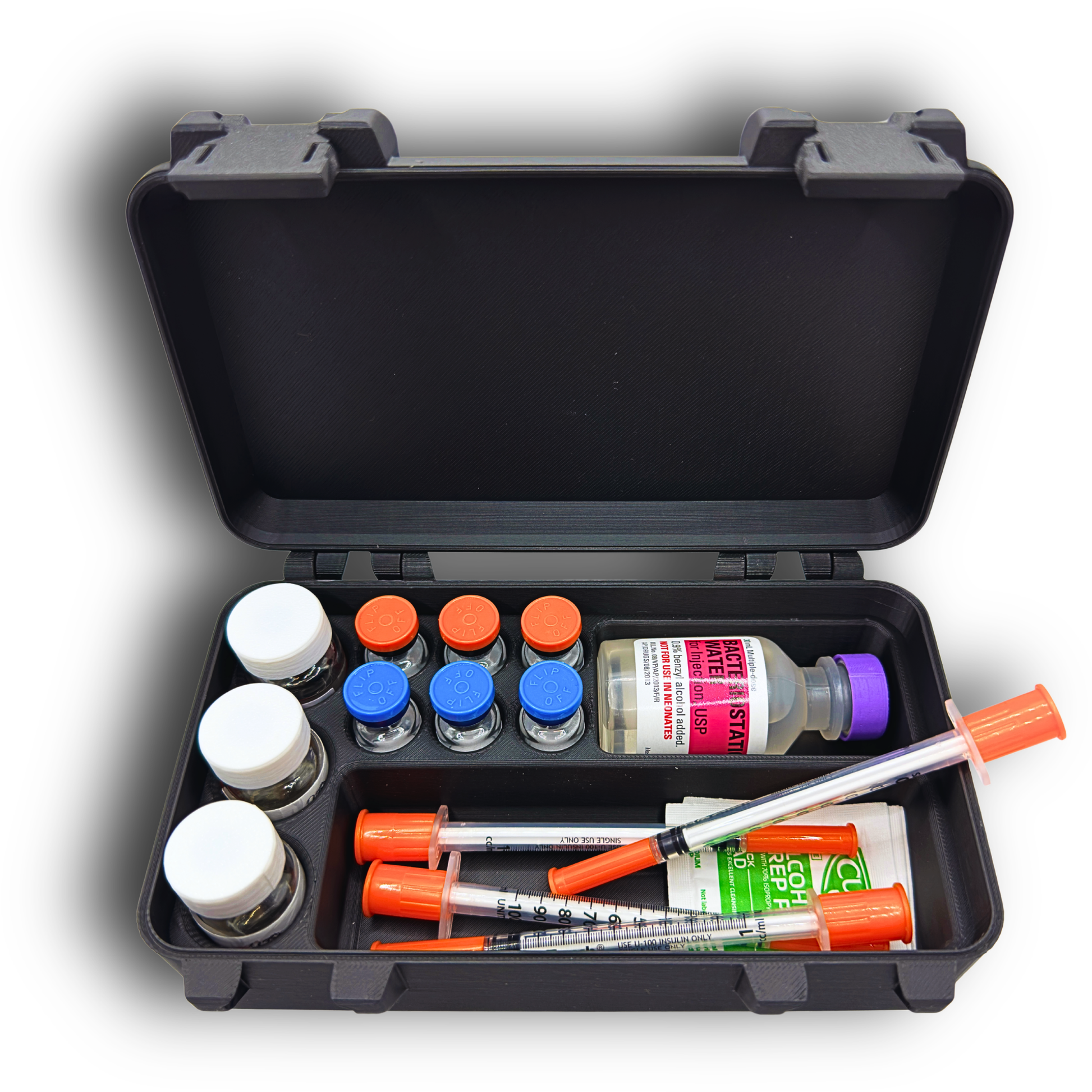 All-in-One Vial & Syringe Organizer Case | 10ml & 3ml Storage Layered Vault Studio All-in-One Vial & Syringe Organizer Case | 10ml & 3ml Storage Layered Vault Studio