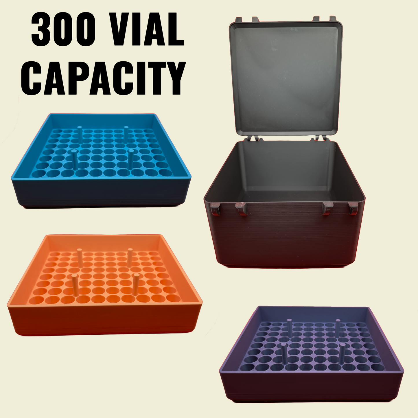 3ml Peptide Vial Mega Storage – Holds 200–300 Vials