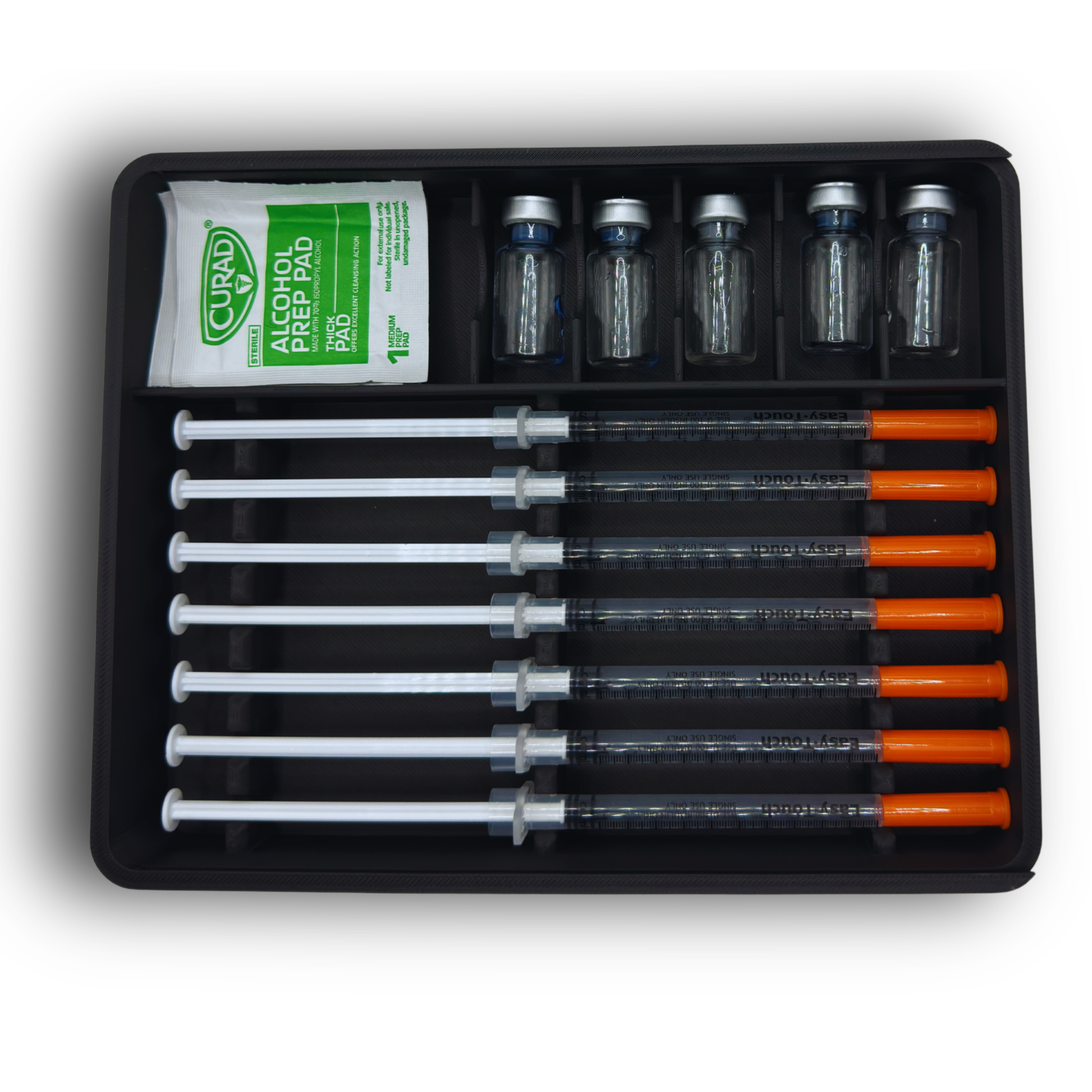 Prefilled Syringe Storage Case Holds 7 Syringes, 5 Vials & Wipes Layered Vault Studio Prefilled Syringe Storage Case Holds 7 Syringes, 5 Vials & Wipes Layered Vault Studio